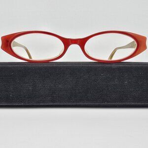 Francis Klein Paris Paola A05 Red Orange Oval Eyeglasses Frame w/ Case France